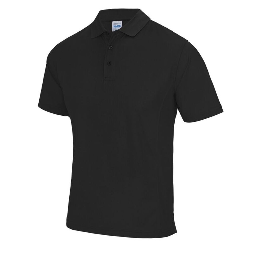 Awdis Mens SuperCool Performance Polo Shirt / Jet Black
